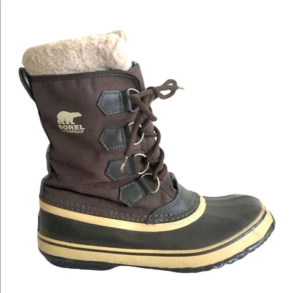 SOREL Women’s Winter Carnival Waterproof Snow Boot Taupe Brown 7 - Picture 1 of 8